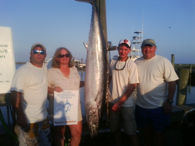 Susan Nelson, of Whiteford, MD with her state record wahoo